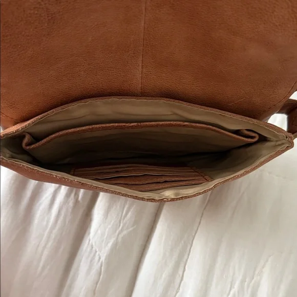 Studded Tan Leather Crossbody Bag - Picture 4 of 7